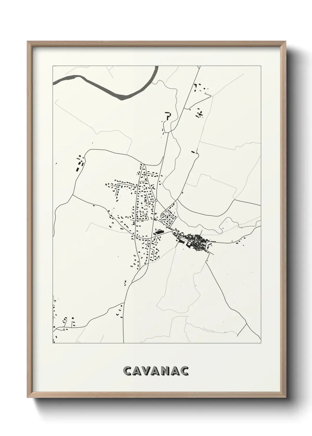 Un poster carte Cavanac