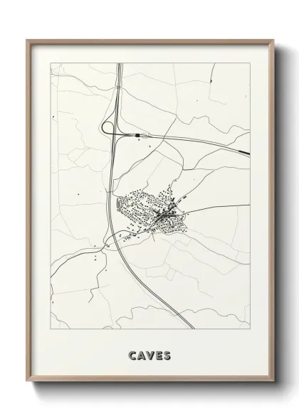 Une affiche de carte sur Caves