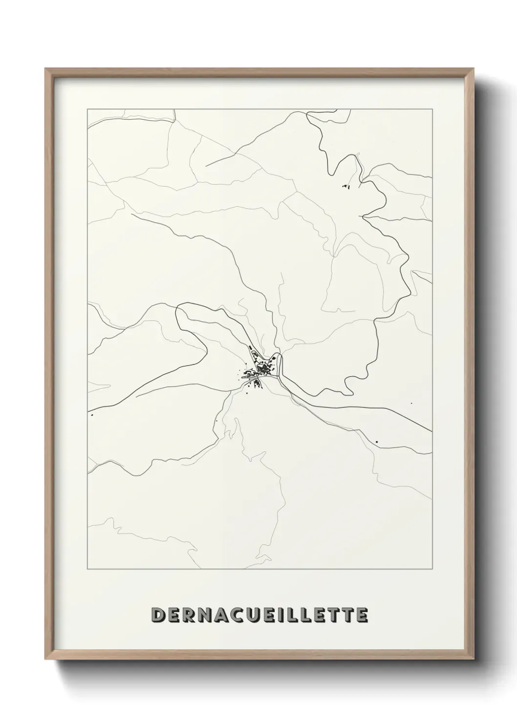 Un poster carte Dernacueillette