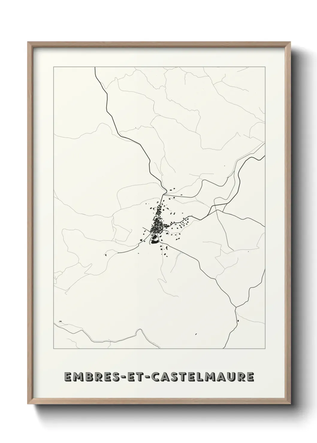 Un poster carte Embres-et-Castelmaure