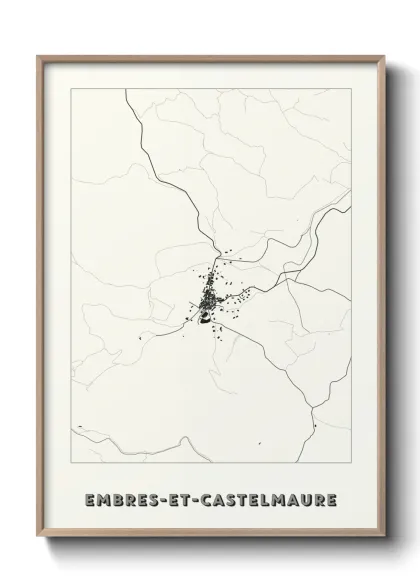 Une affiche de carte sur Embres-et-Castelmaure