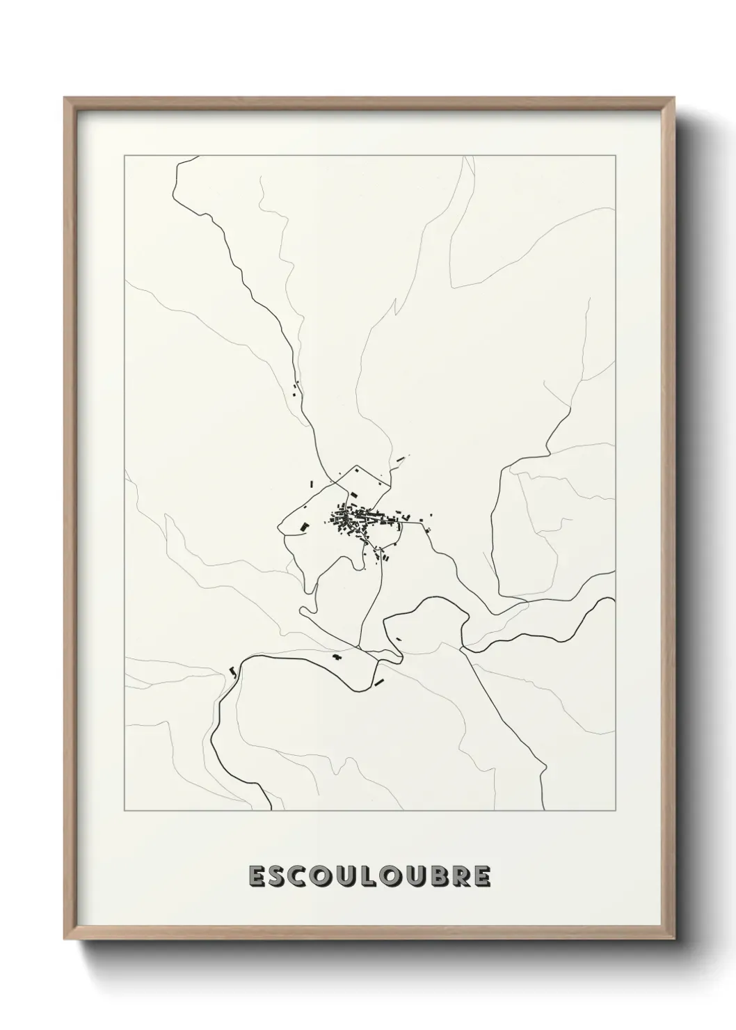 Un poster carte Escouloubre