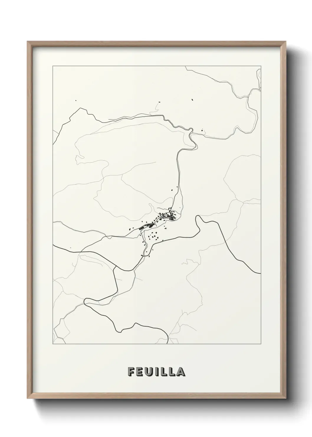 Un poster carte Feuilla