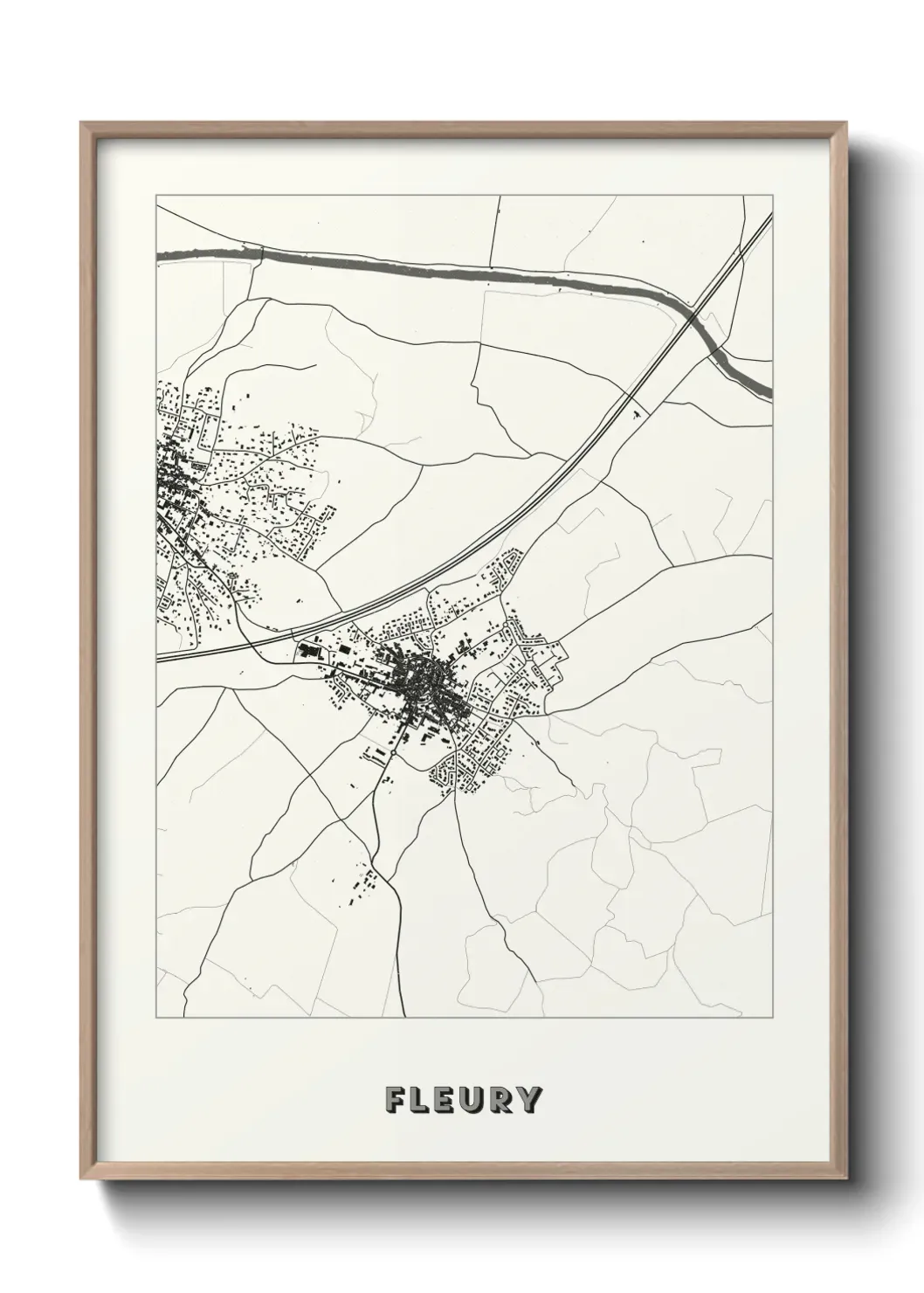 Un poster carte Fleury