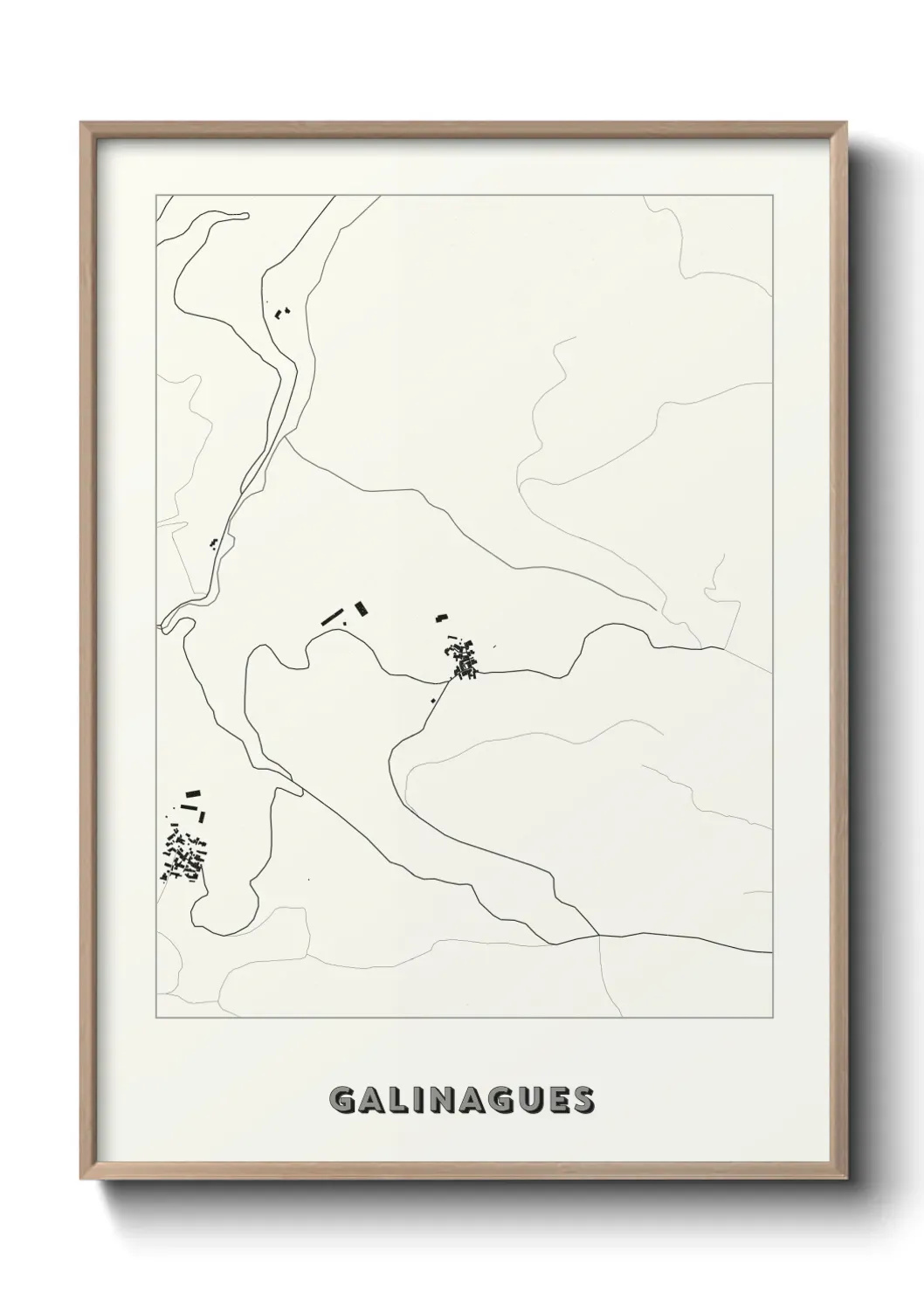 Un poster carte Galinagues