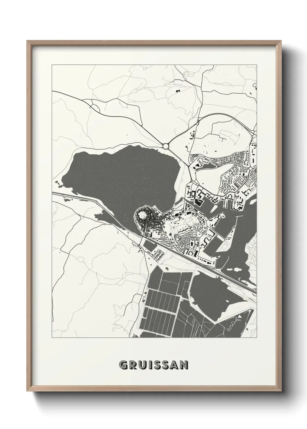 Un poster carte Gruissan