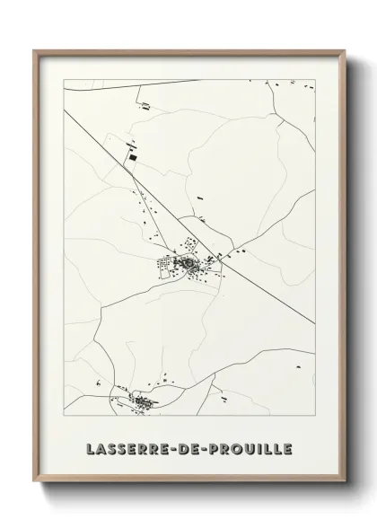 Une affiche de carte sur Lasserre-de-Prouille