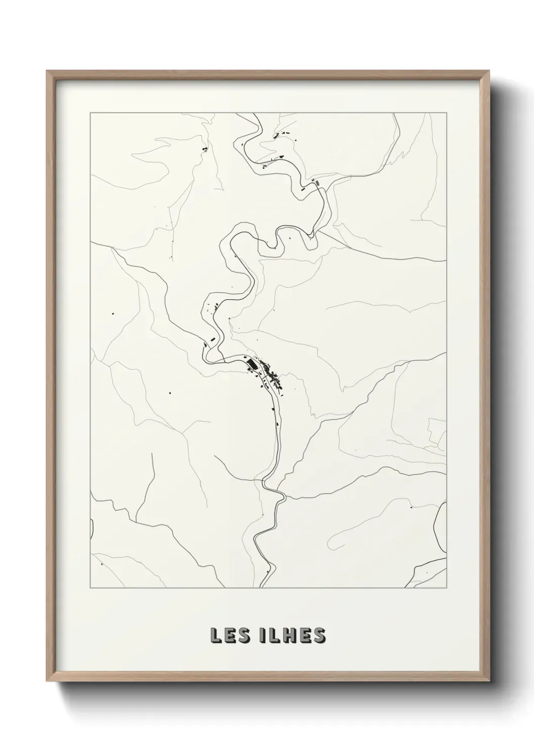 Un poster carte Les Ilhes