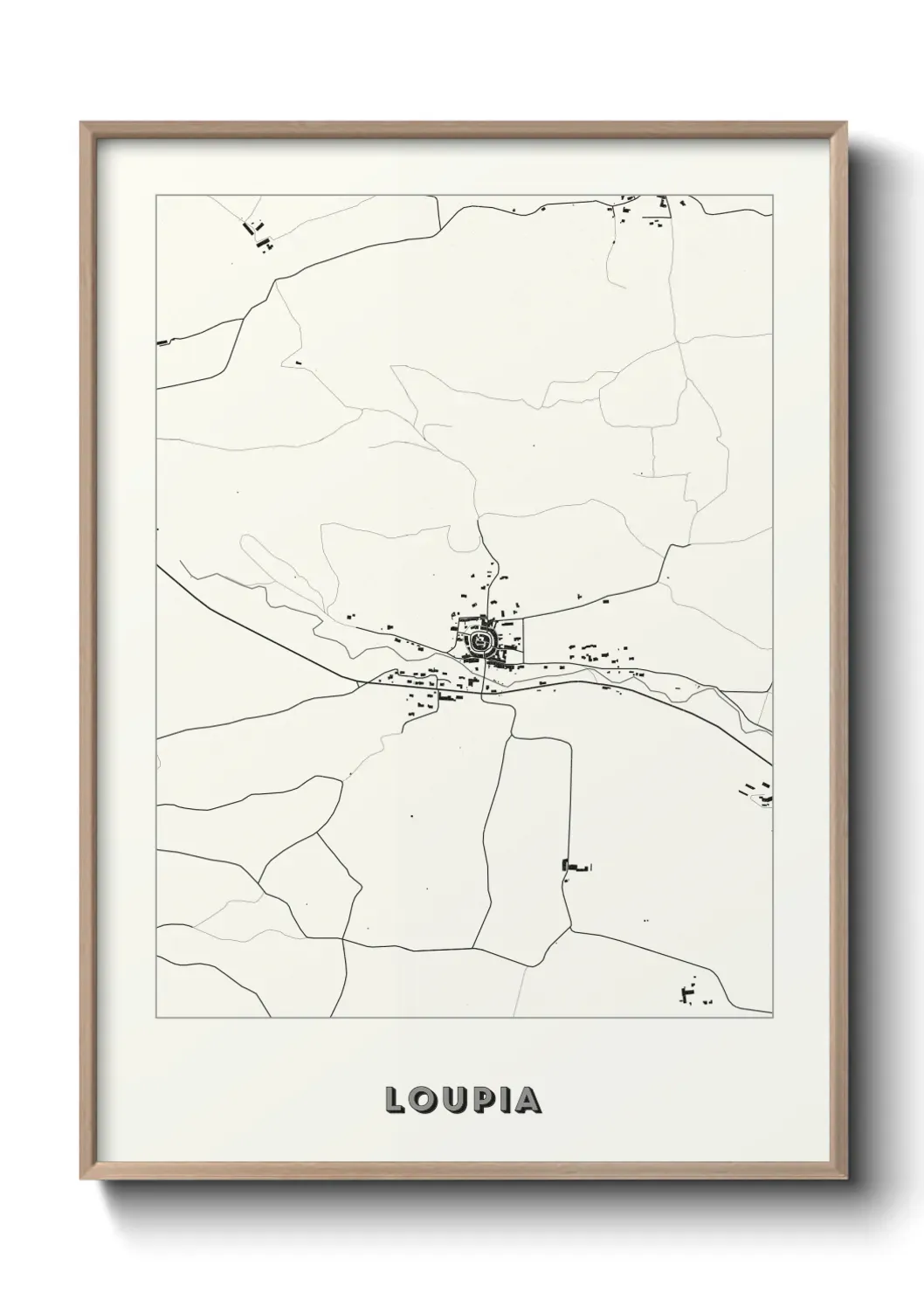 Un poster carte Loupia