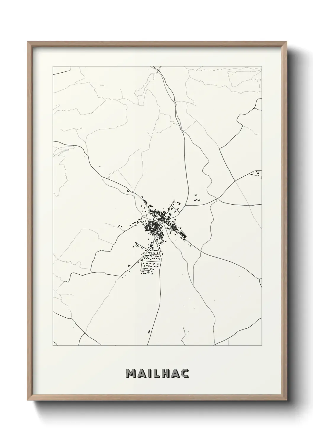 Un poster carte Mailhac