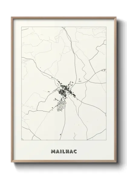 Une affiche de carte sur Mailhac