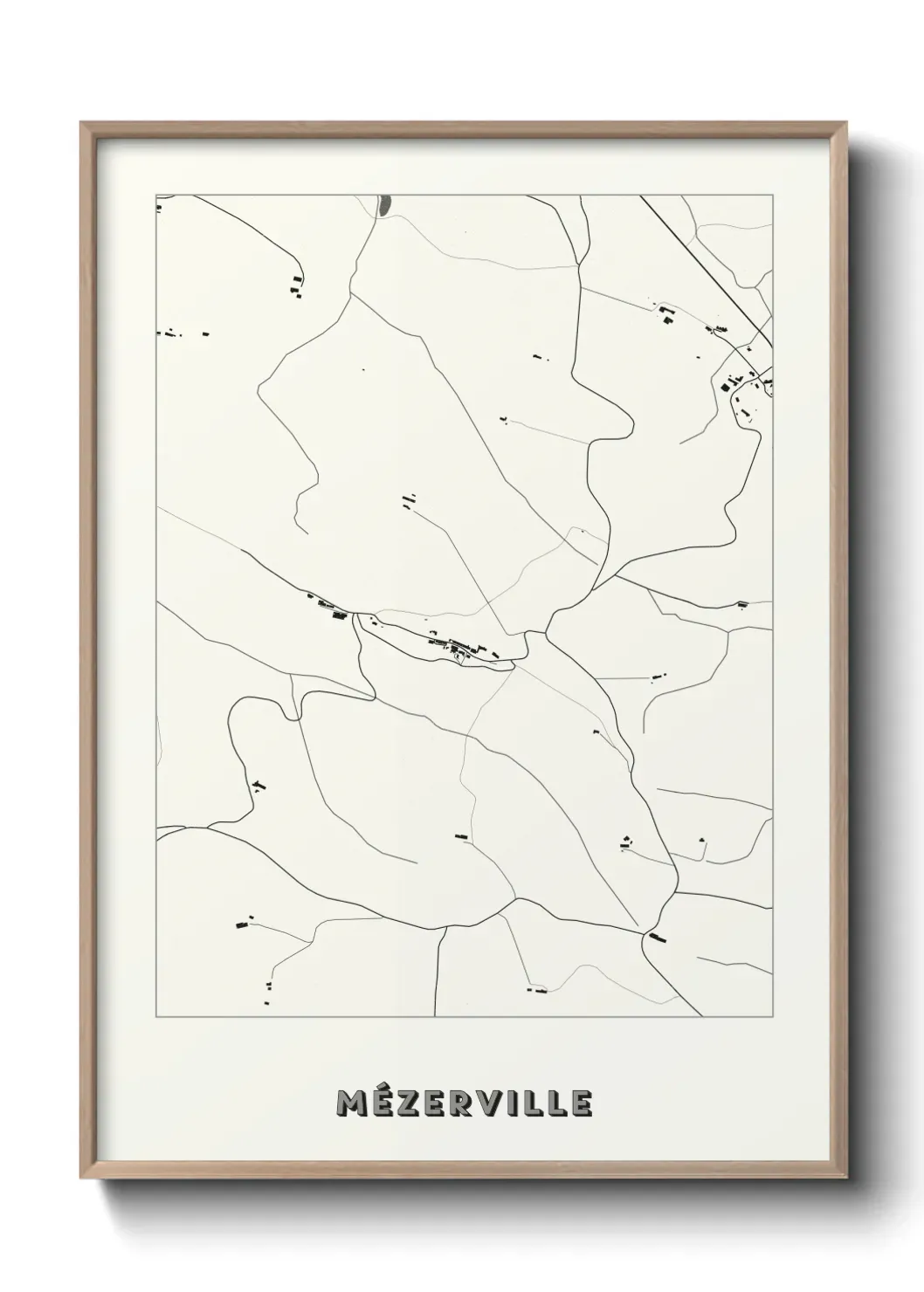 Un poster carte Mézerville