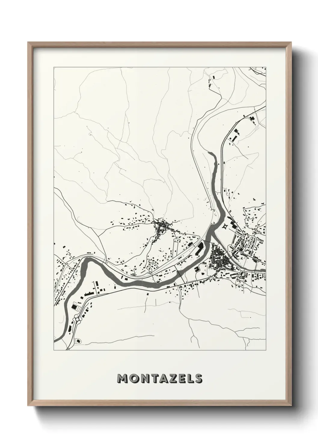 Un poster carte Montazels