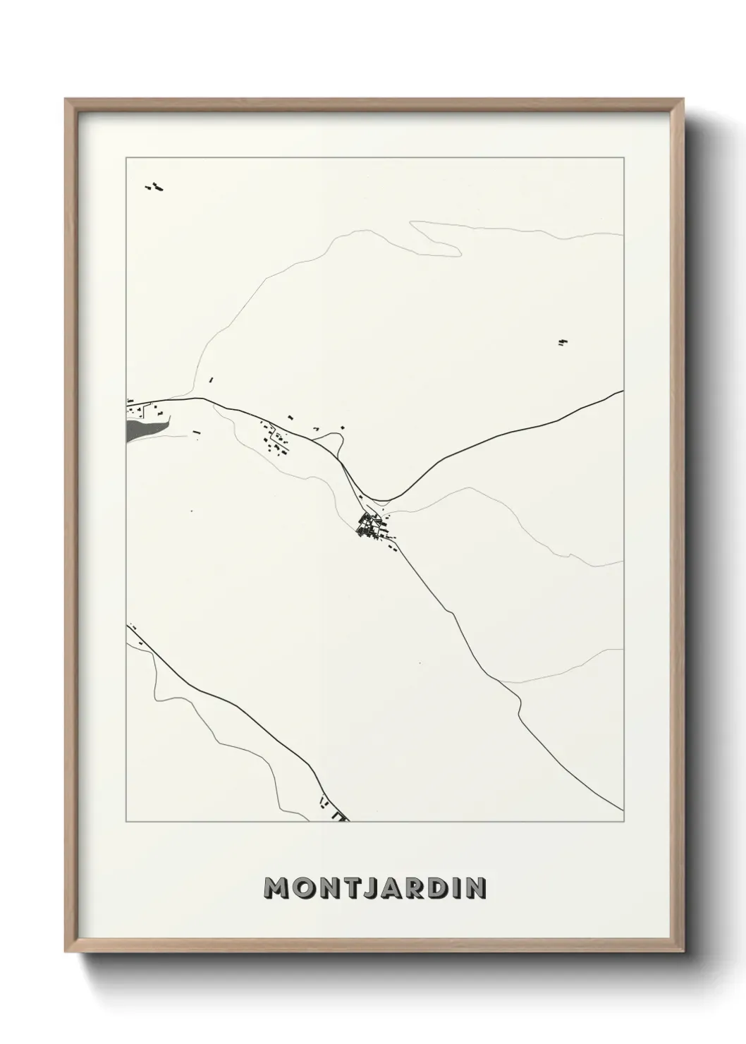 Un poster carte Montjardin