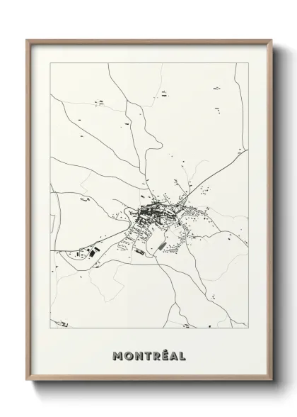 Une affiche de carte sur Montréal