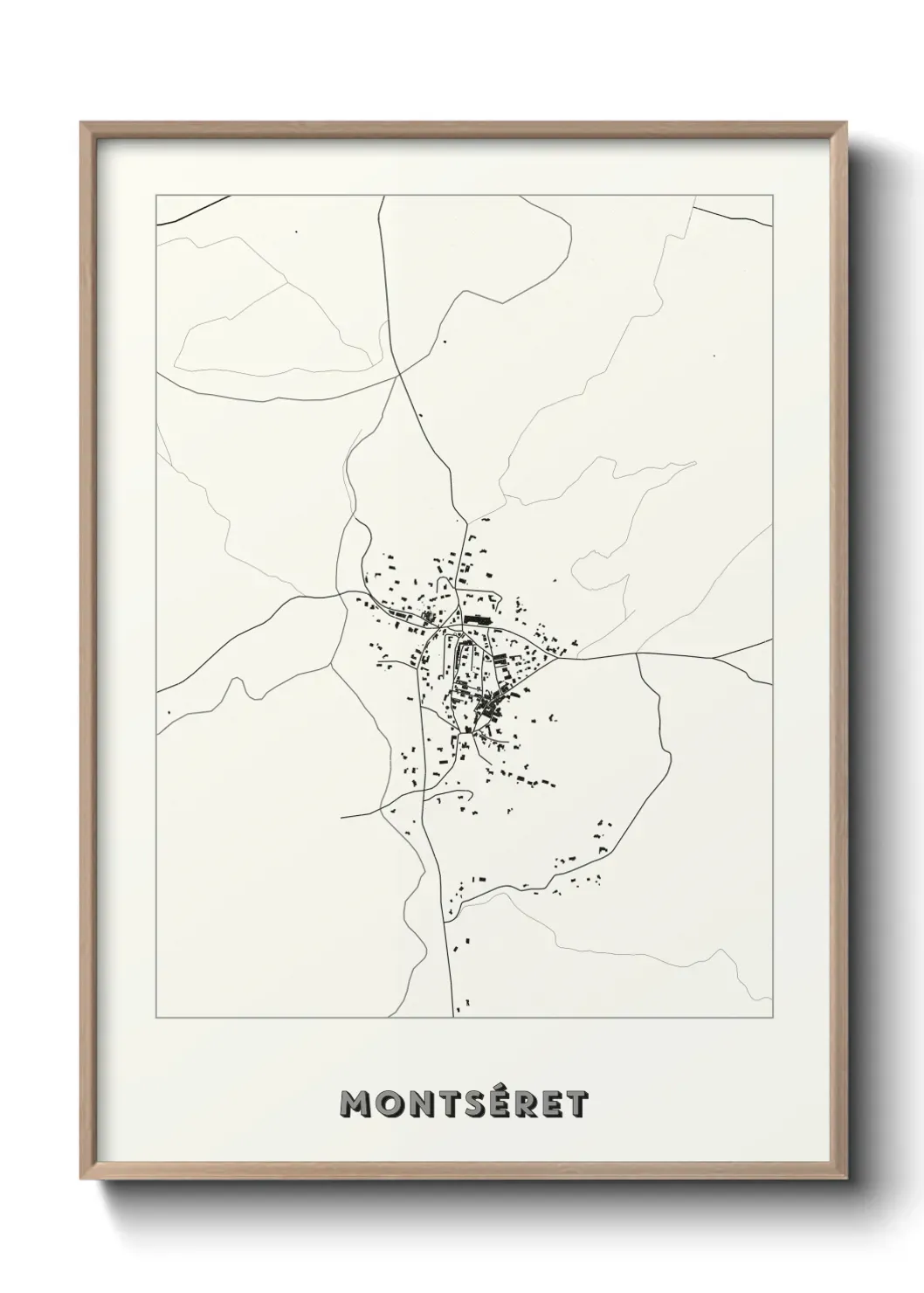 Un poster carte Montséret