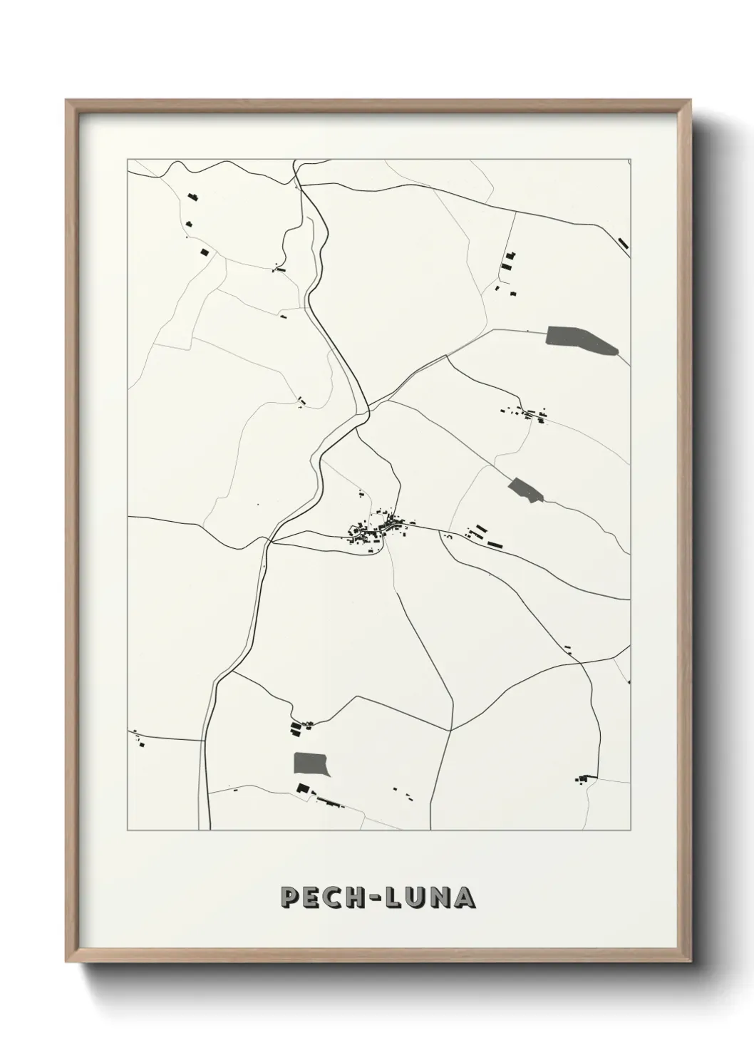 Un poster carte Pech-Luna