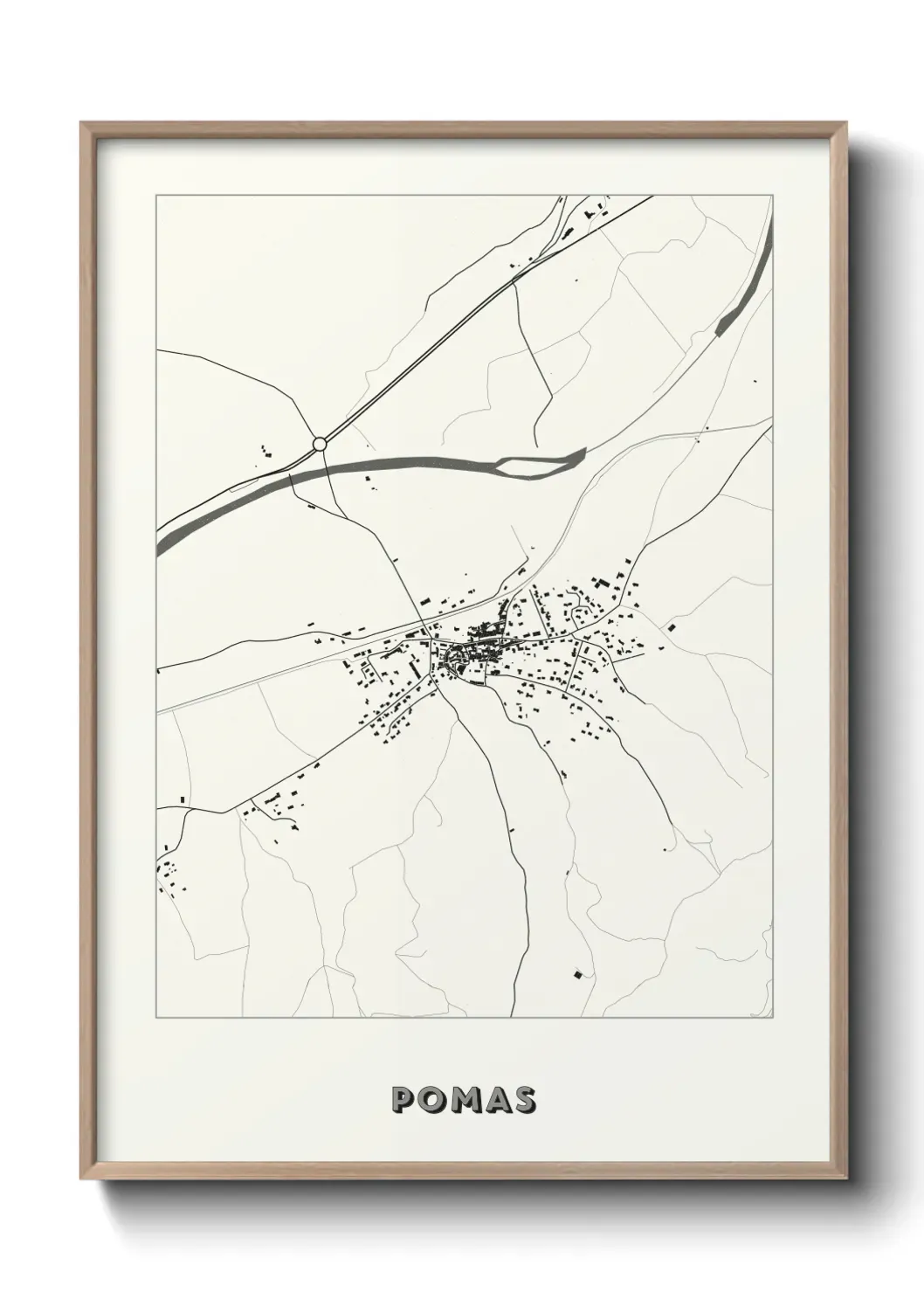Un poster carte Pomas