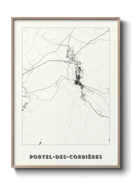 Une affiche de carte sur Portel-des-Corbières