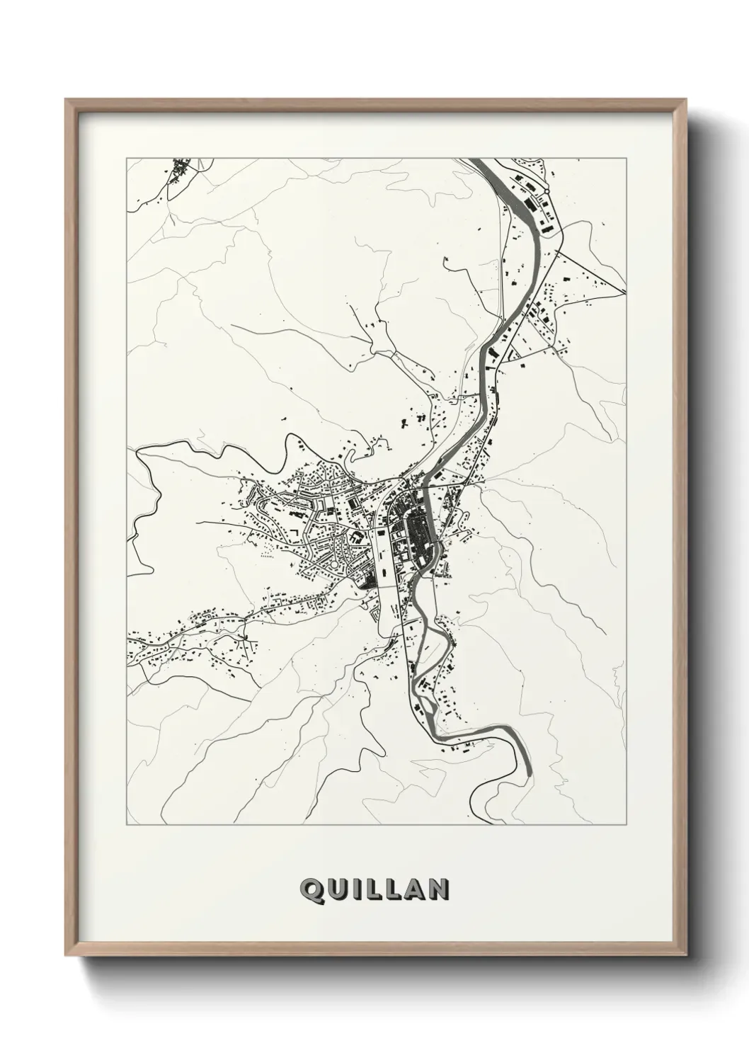 Un poster carte Quillan