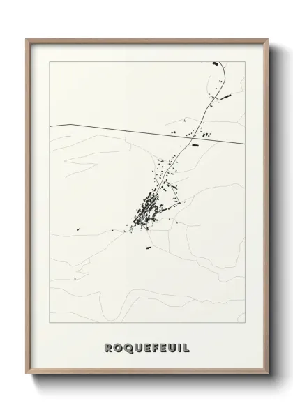 Une affiche de carte sur Roquefeuil