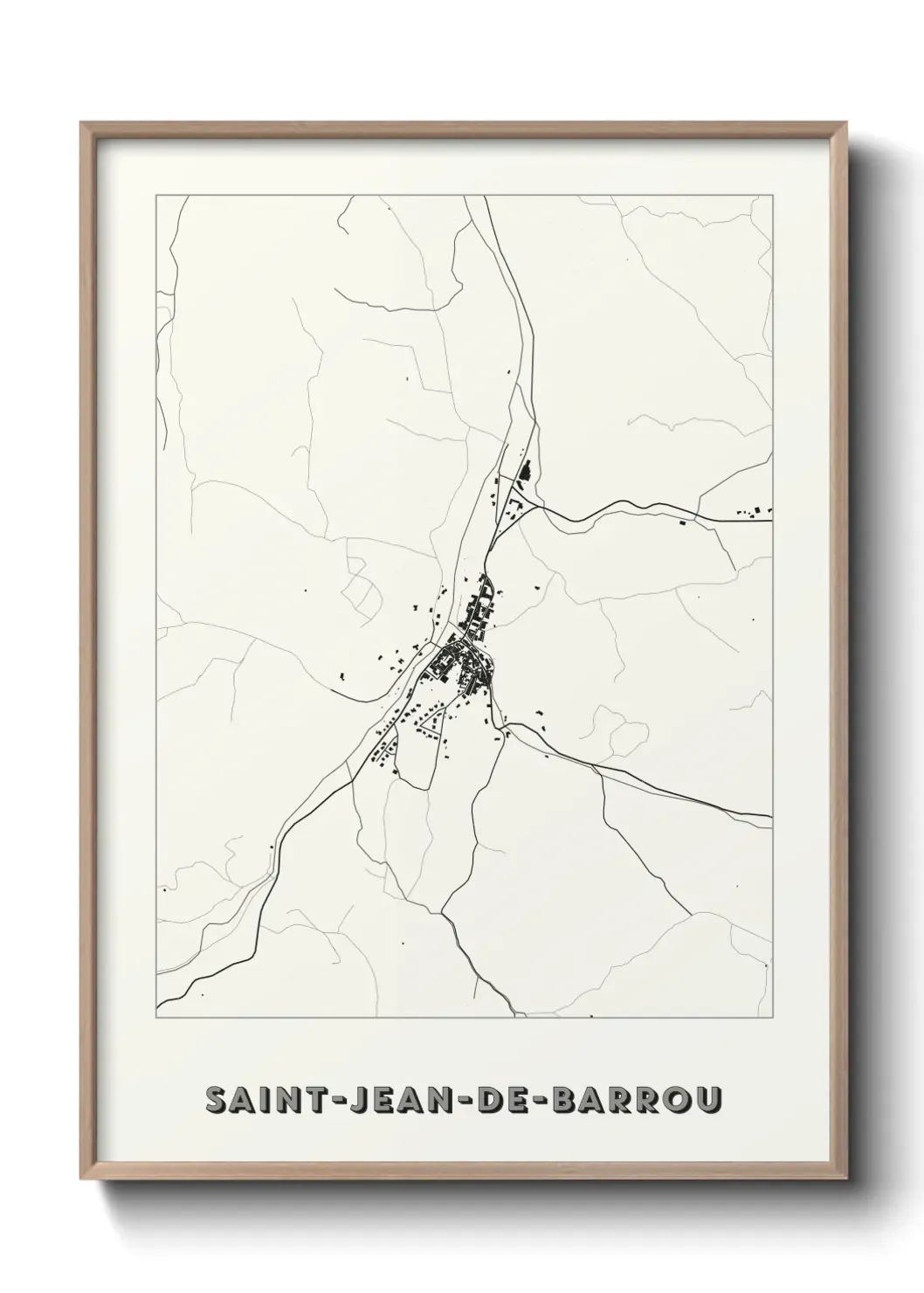 Un poster carte Saint-Jean-de-Barrou