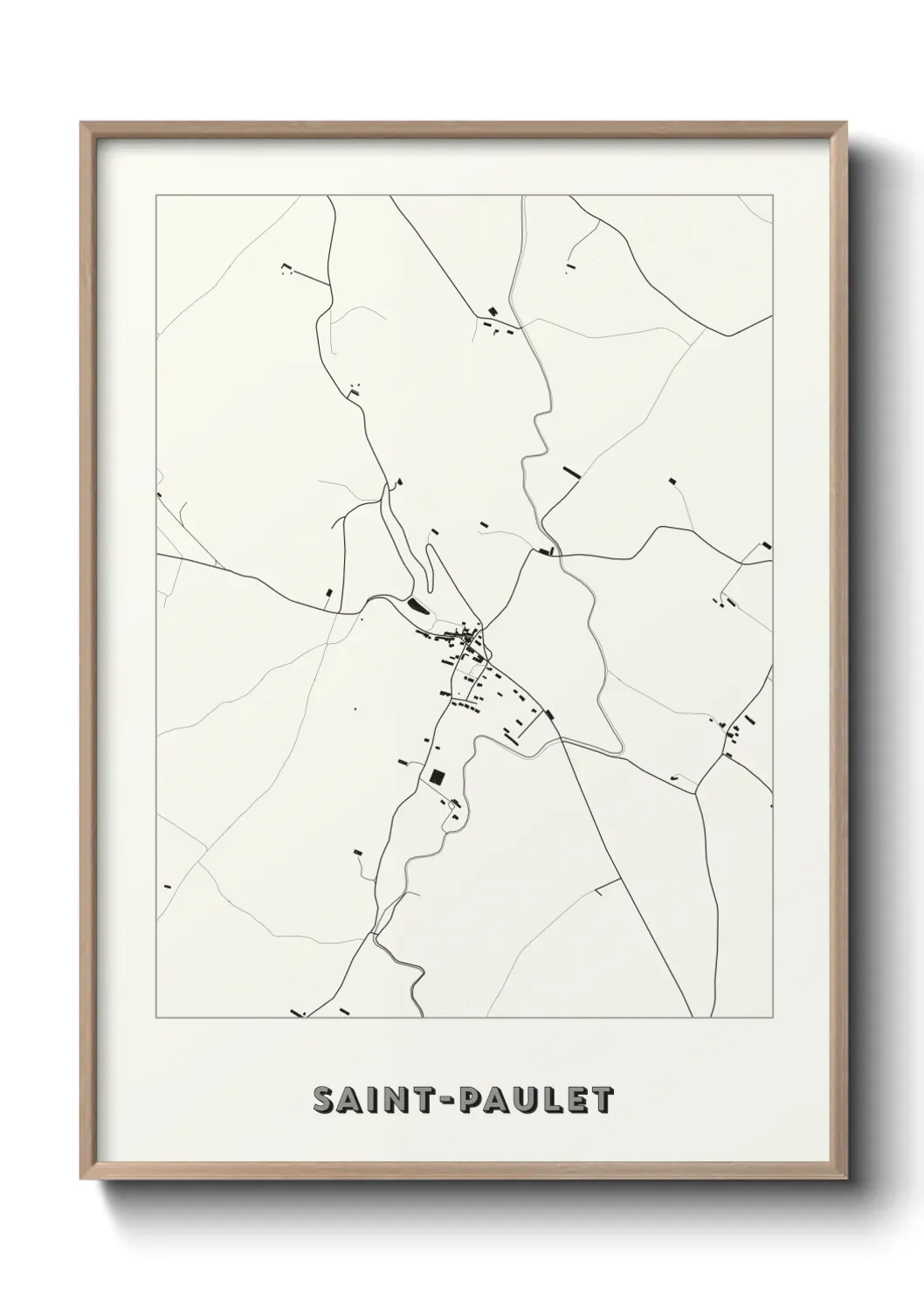 Un poster carte Saint-Paulet
