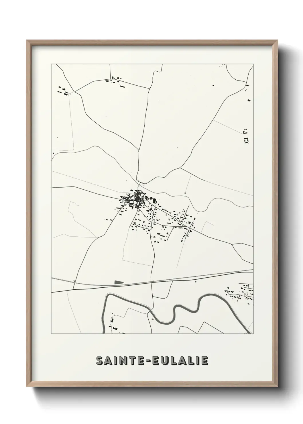 Un poster carte Sainte-Eulalie