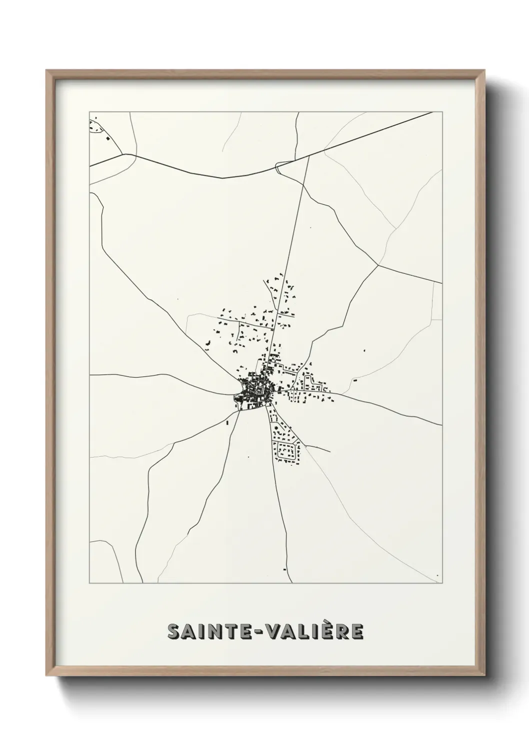 Un poster carte Sainte-Valière