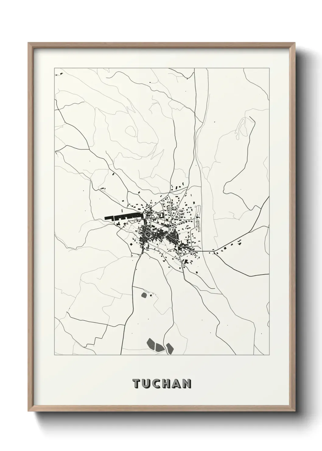 Un poster carte Tuchan