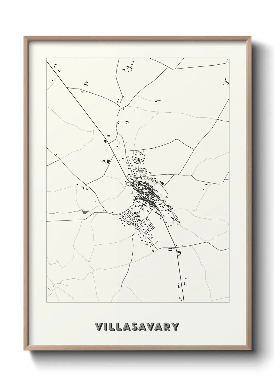 Un poster carte Villasavary