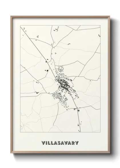 Une affiche de carte sur Villasavary