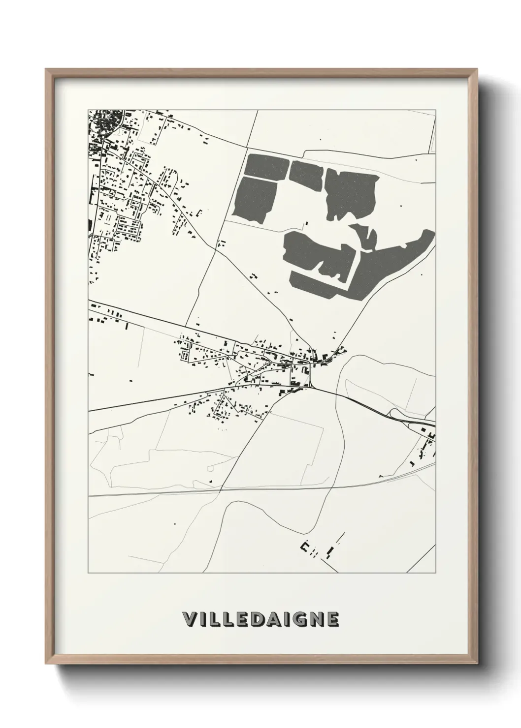Un poster carte Villedaigne