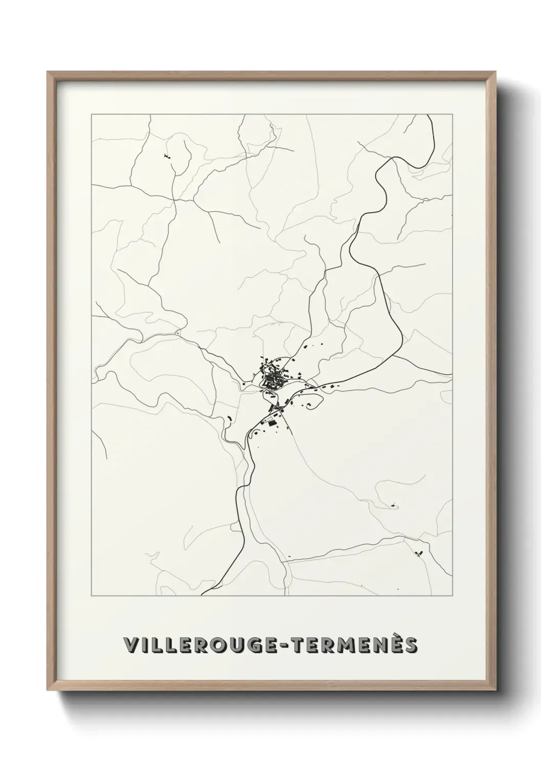 Un poster carte Villerouge-Termenès