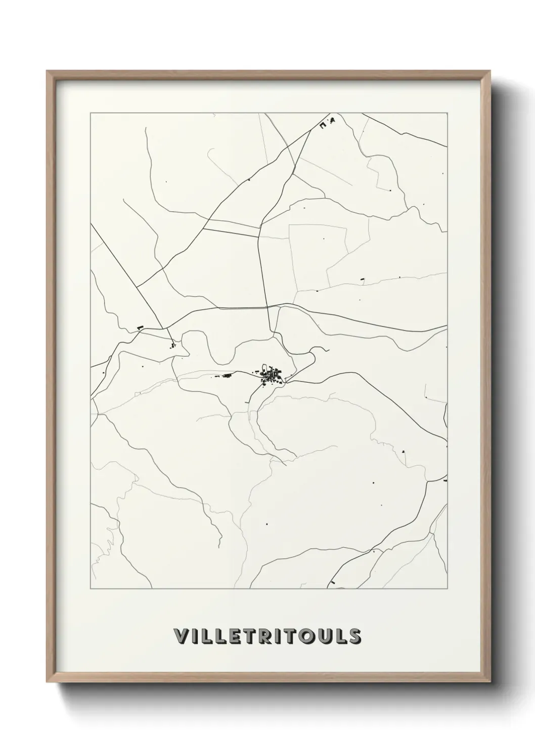 Un poster carte Villetritouls