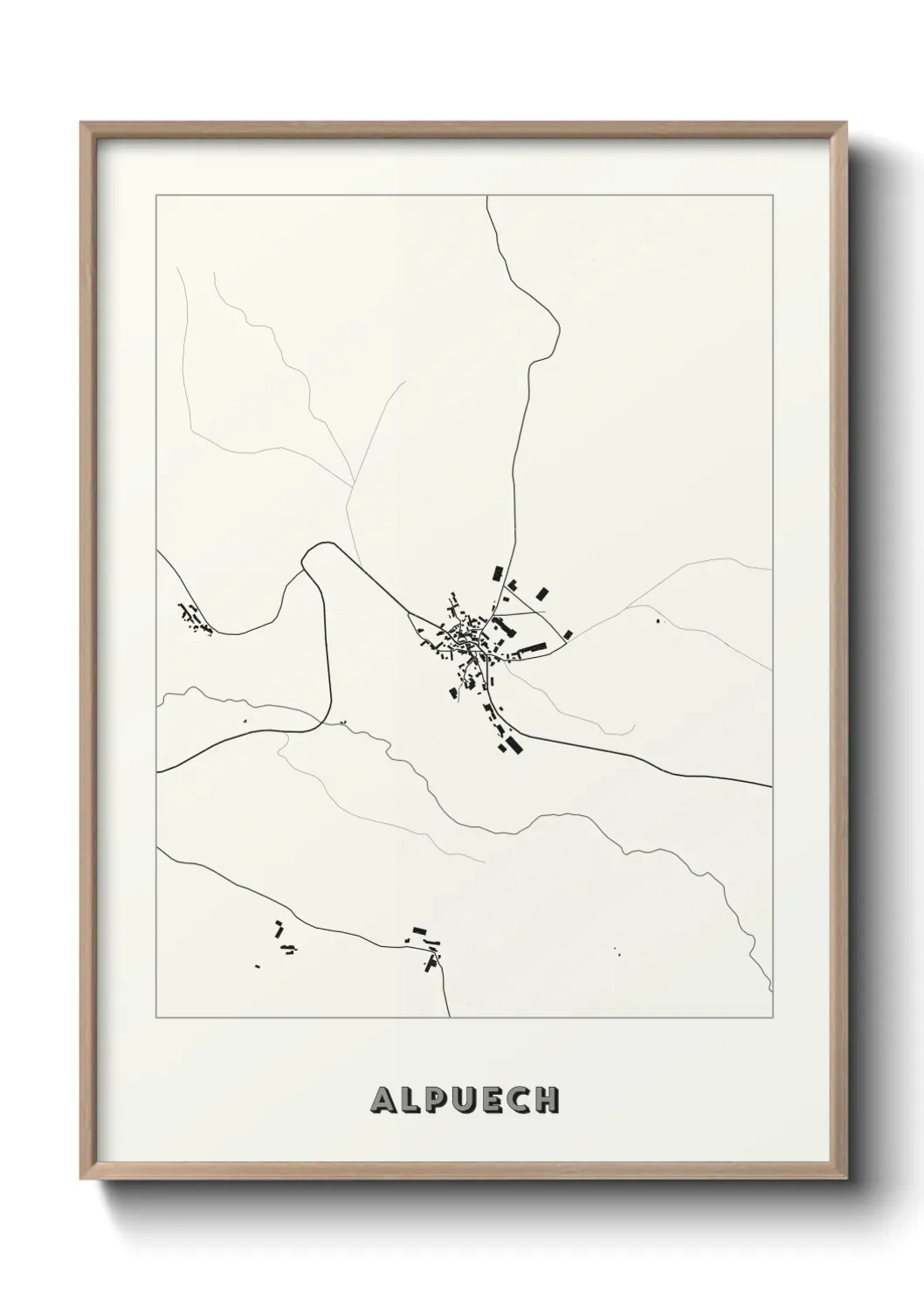 Un poster carte Alpuech