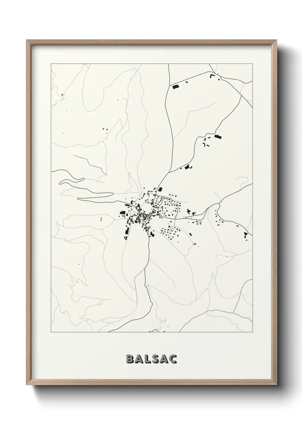 Un poster carte Balsac