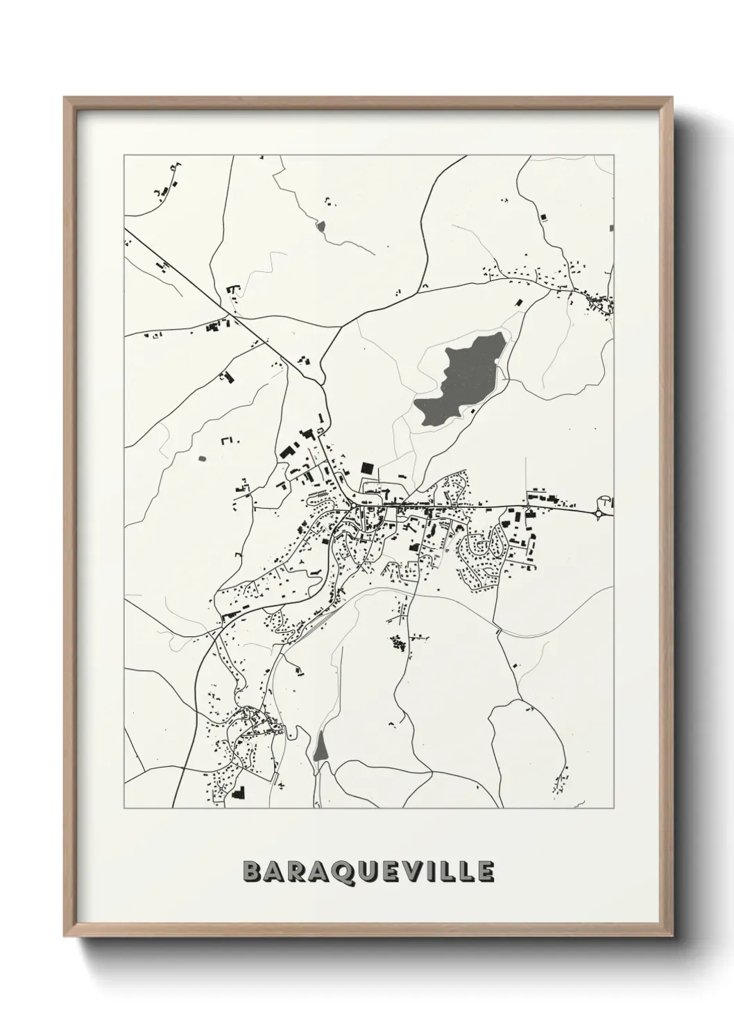 Un poster carte Baraqueville