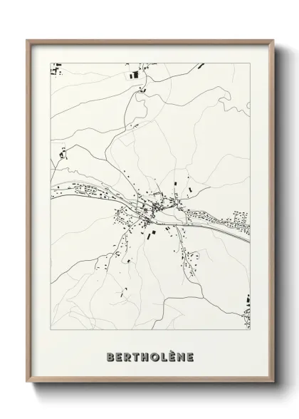 Une affiche de carte sur Bertholène