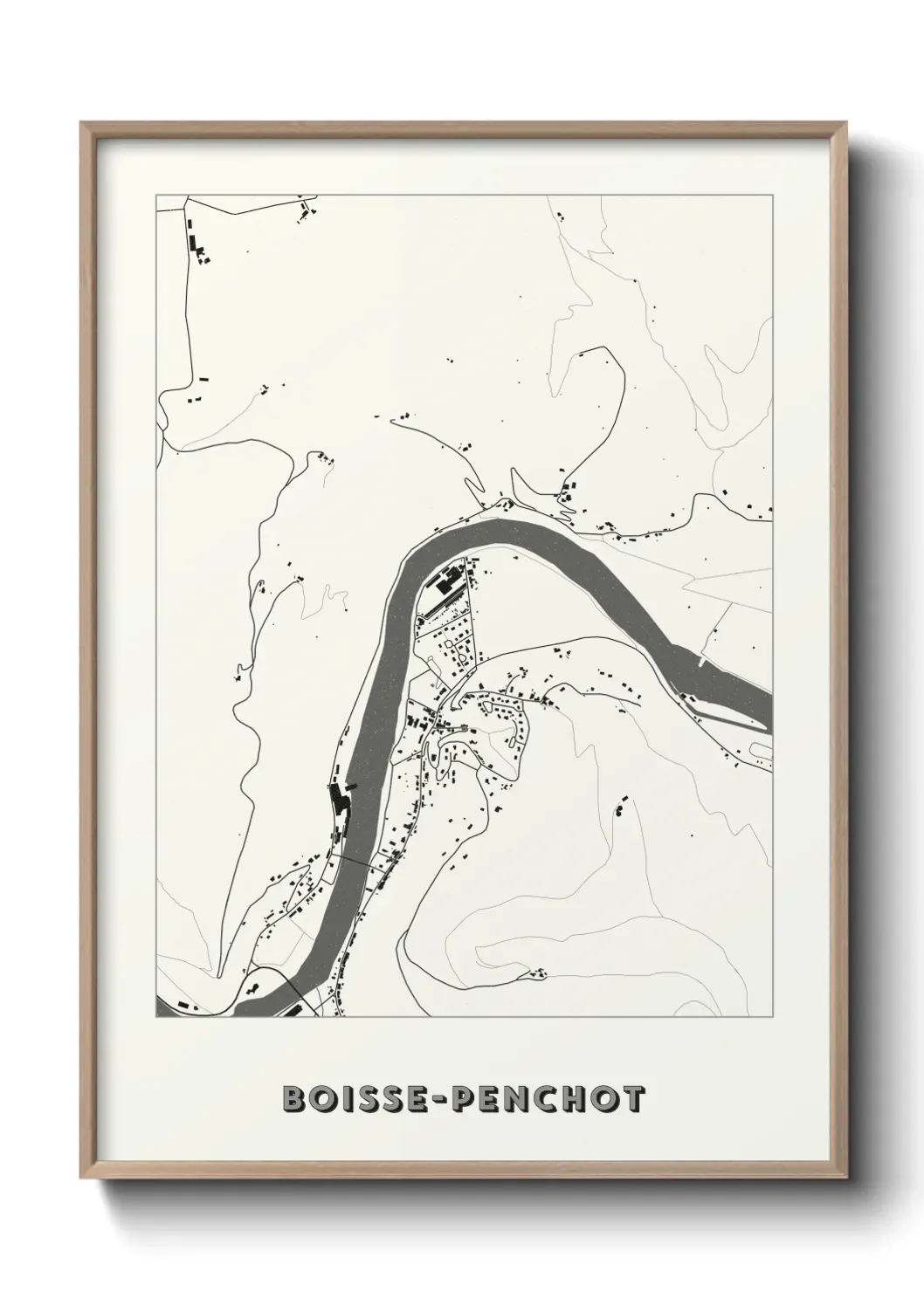 Un poster carte Boisse-Penchot