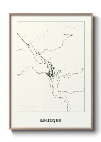 Une affiche de carte sur Brusque