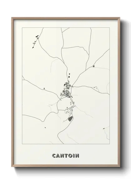 Une affiche de carte sur Cantoin