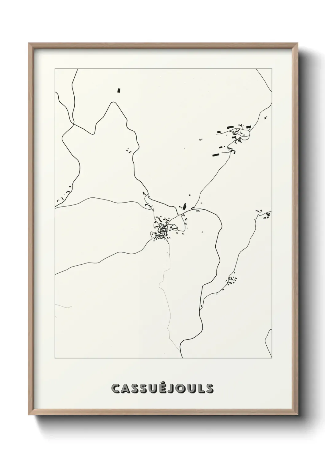 Un poster carte Cassuéjouls