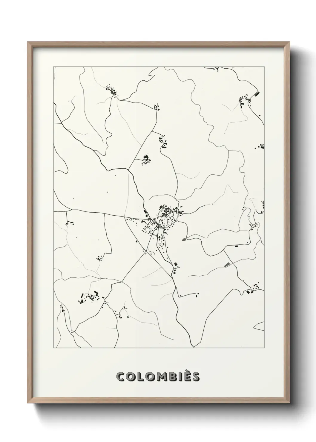 Un poster carte Colombiès