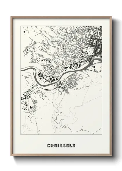 Une affiche de carte sur Creissels