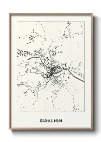 Une affiche de carte sur Espalion