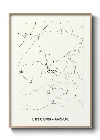 Une affiche de carte sur Lescure-Jaoul