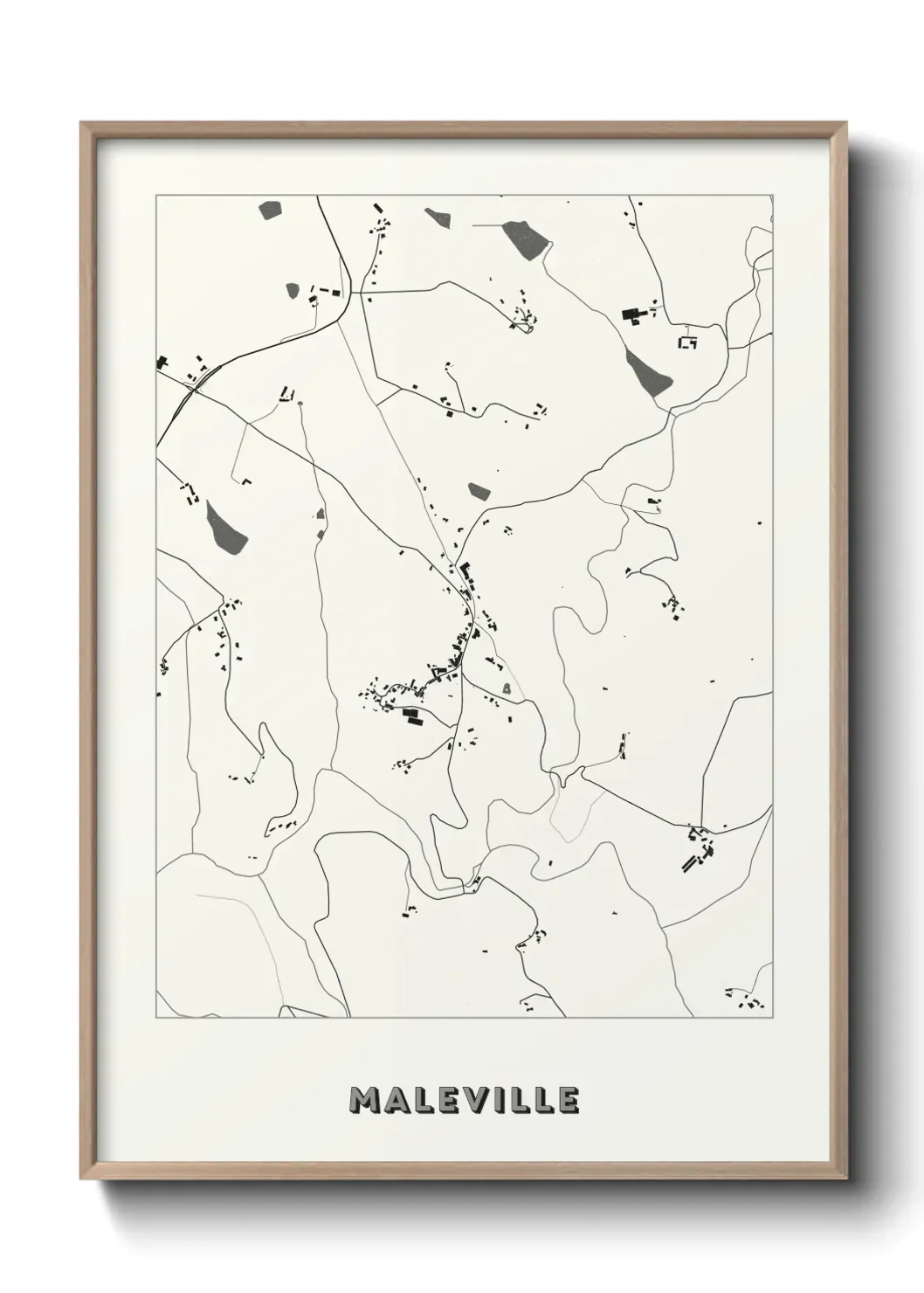 Un poster carte Maleville
