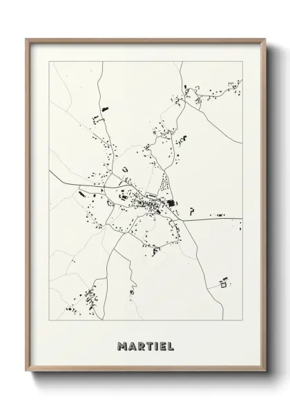 Une affiche de carte sur Martiel