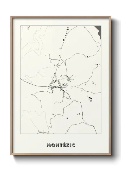 Une affiche de carte sur Montézic